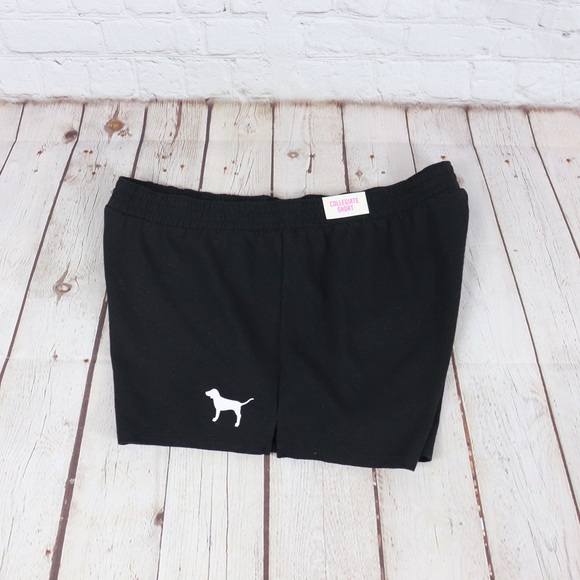 VS PINK Logo Collegiate Shorts Black - Picture 5 of 6